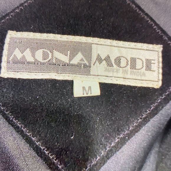 Suede hippie, BoHo, vintage, fringe, vest, size medium Mona Mose - Picture 6 of 9